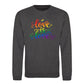 Love Is Love Floral Script Pride Month Unisex Sweatshirt