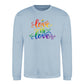 Love Is Love Floral Script Pride Month Unisex Sweatshirt