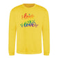 Love Is Love Floral Script Pride Month Unisex Sweatshirt