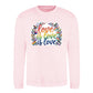 Love Is Love Leafy Floral Pride Month Unisex Sweatshirt