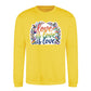 Love Is Love Leafy Floral Pride Month Unisex Sweatshirt