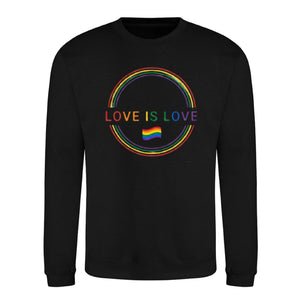 Love Is Love Minimal Circle Flag Pride Month Sweatshirt