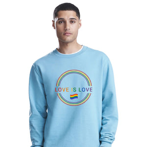 Love Is Love Minimal Circle Flag Pride Month Sweatshirt