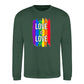 Love Is Love Paint Stripe Pride Month Unisex Sweatshirt