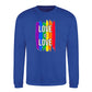 Love Is Love Paint Stripe Pride Month Unisex Sweatshirt