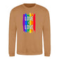 Love Is Love Paint Stripe Pride Month Unisex Sweatshirt