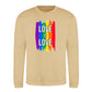 Love Is Love Paint Stripe Pride Month Unisex Sweatshirt