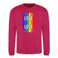 Love Is Love Paint Stripe Pride Month Unisex Sweatshirt