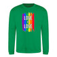 Love Is Love Paint Stripe Pride Month Unisex Sweatshirt