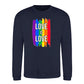 Love Is Love Paint Stripe Pride Month Unisex Sweatshirt