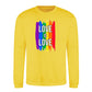 Love Is Love Paint Stripe Pride Month Unisex Sweatshirt