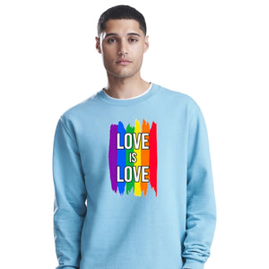 Love Is Love Paint Stripe Pride Month Unisex Sweatshirt