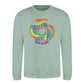 Love Is Love Retro Spiral Pride Month Unisex Sweatshirt