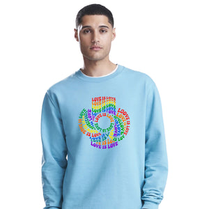 Love Is Love Retro Spiral Pride Month Unisex Sweatshirt