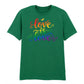Love Is Love Typography Flow Streetwears Unisex Pride Day T Shirt LGBTQ