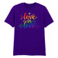 Love Is Love Typography Flow Streetwears Unisex Pride Day T Shirt LGBTQ