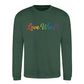 Love Wins Rainbow Script Pride Month Unisex Sweatshirt