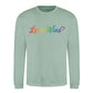 Love Wins Rainbow Script Pride Month Unisex Sweatshirt
