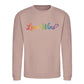 Love Wins Rainbow Script Pride Month Unisex Sweatshirt