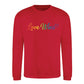 Love Wins Rainbow Script Pride Month Unisex Sweatshirt