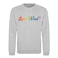 Love Wins Rainbow Script Pride Month Unisex Sweatshirt