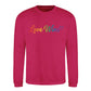 Love Wins Rainbow Script Pride Month Unisex Sweatshirt
