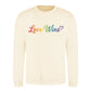 Love Wins Rainbow Script Pride Month Unisex Sweatshirt