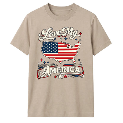 Love My America USA Independence Day Unisex T-Shirt