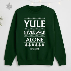 Yule Never Walk Alone Christmas Sweatshirt | Funny Football Fan Xmas Sweater