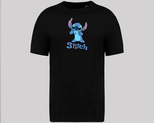 Stitch T-Shirt, Cute Alien Oversized Tee for Fans,100% Organic Cotton Unisex Graphic Shirt, Cool Cartoon Shirt for Stitch Lovers M8404