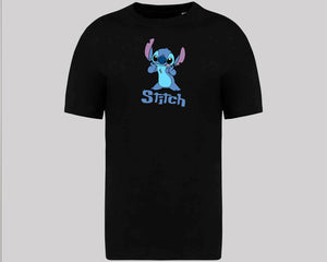 Stitch T-Shirt, Cute Alien Oversized Tee for Fans,100% Organic Cotton Unisex Graphic Shirt, Cool Cartoon Shirt for Stitch Lovers M8404