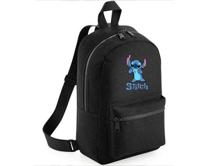 Stitch Backpack, Lilo & Stitch Printed Design Gift Bag for Boys & Girls, Front Zip Pocket School Bagpack M8404