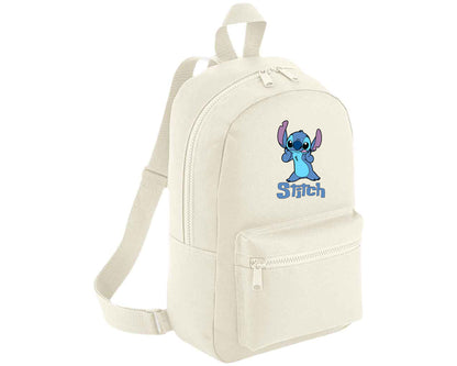 Stitch Backpack, Lilo & Stitch Printed Design Gift Bag for Boys & Girls, Front Zip Pocket School Bagpack M8404