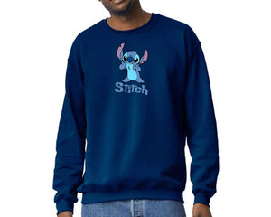 Stitch Sweatshirt, Cozy Pullover with Cute Lilo & Stitch Graphic Jumper, Classic Fit for Women & Men M8404