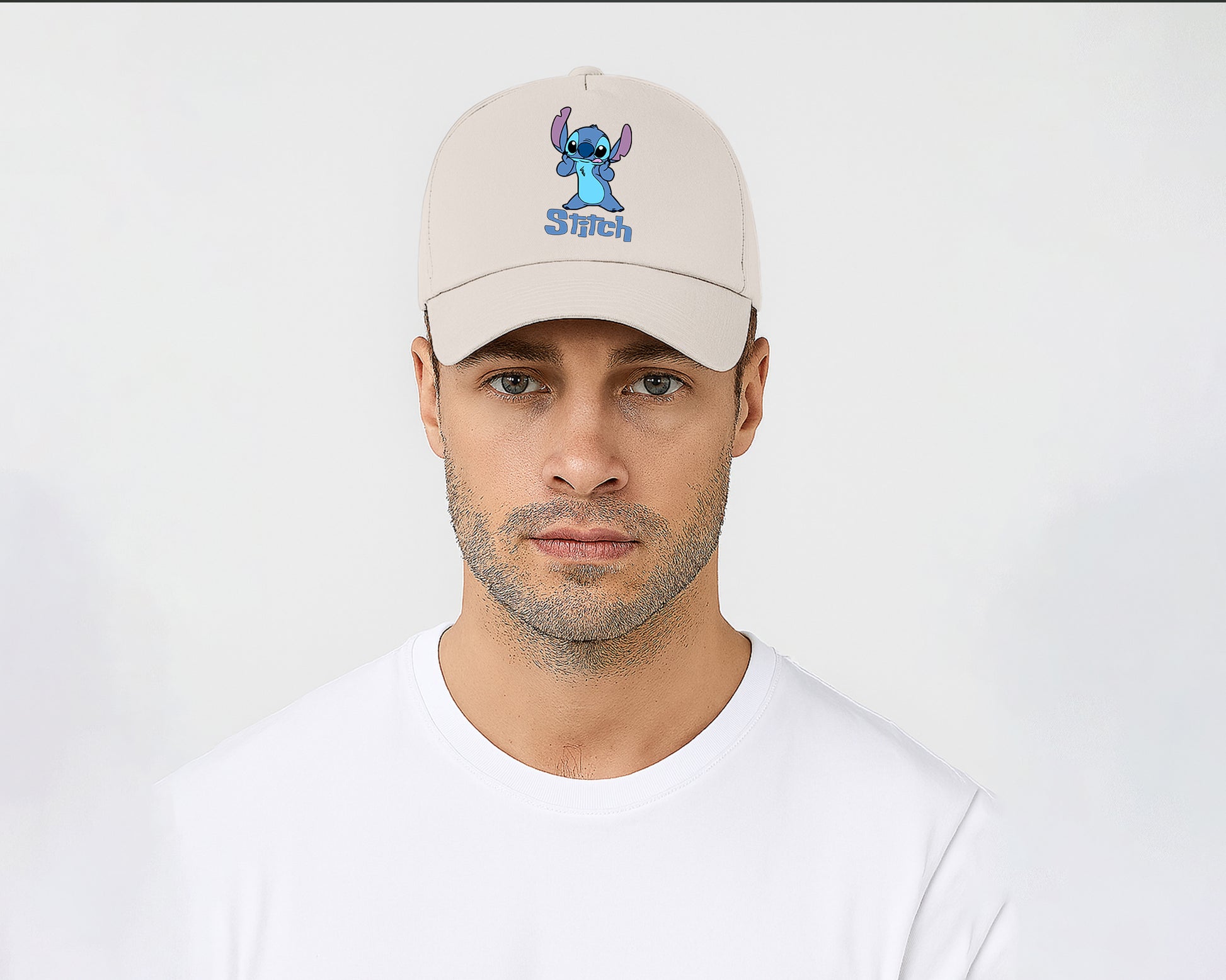 Stitch Cap, Cute Cartoon Baseball Hat for Men & Women, Streetwear Lovers Gift Pre-Curved Peak Hat M8404