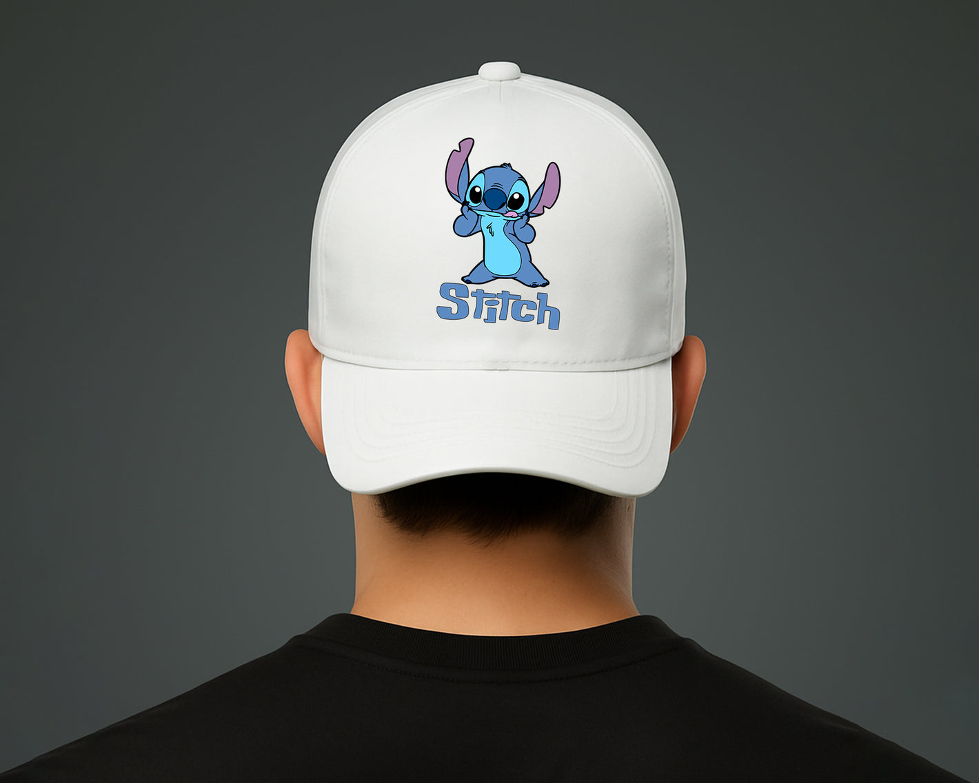 Stitch Cap, Cute Cartoon Baseball Hat for Men & Women, Streetwear Lovers Gift Pre-Curved Peak Hat M8404