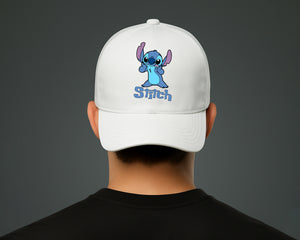 Stitch Cap, Cute Cartoon Baseball Hat for Men & Women, Streetwear Lovers Gift Pre-Curved Peak Hat M8404