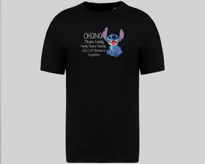 Stitch Oversized T-Shirt, Cute Disney Tee with 'Ohana Means Family' Quote, Oversized Fit for Women & Men, Cool Streetwear M8405