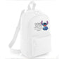 Stitch Bag, Cute Funny Quote Design Bagpack, Lilo & Stitch Lovers Gift For Kids & Teens, 600D Polyester Bag M8405