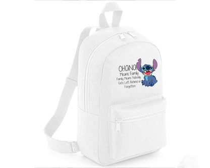 Stitch Bag, Cute Funny Quote Design Bagpack, Lilo & Stitch Lovers Gift For Kids & Teens, 600D Polyester Bag M8405