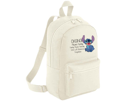 Stitch Bag, Cute Funny Quote Design Bagpack, Lilo & Stitch Lovers Gift For Kids & Teens, 600D Polyester Bag M8405