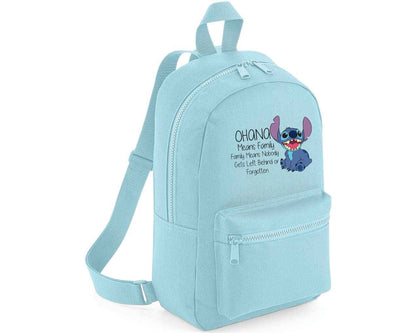 Stitch Bag, Cute Funny Quote Design Bagpack, Lilo & Stitch Lovers Gift For Kids & Teens, 600D Polyester Bag M8405