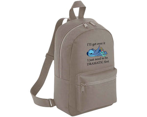 Stitch "I'll Get Over It" Backpack, Funny Cartoon Style Bag For School, Trips & Everyday, Great Gift Boys & Girls M8406