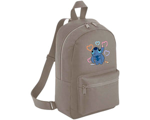 Stitch Crayons Heart Backpack, Colorful & Cute Cartoon Fashion Bag For Girls, Gift For Grab Handle Bag M8407