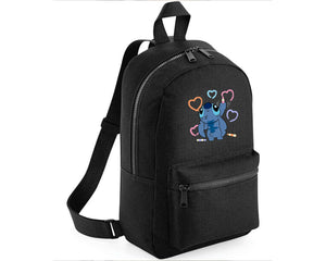Stitch Crayons Heart Backpack, Colorful & Cute Cartoon Fashion Bag For Girls, Gift For Grab Handle Bag M8407