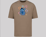 Stitch Graphic Oversized T-Shirt, Unisex Funny Cute Cartoon Tee, 100% Organic Cotton Oversized Fit Top M8407