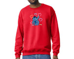 Stitch Sweatshirt Cute Funny Cartoon Print Pullover For Men & Women, 50% Cotton/ 50% Polyester Jumper M8407