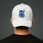Stitch Crayons Heart Design Cap, Cute Stitch Colorful Printed Unisex Baseball Hat, 100% Cotton Twill Cartoon Lovers Hat M8407