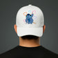 Stitch Crayons Heart Design Cap, Cute Stitch Colorful Printed Unisex Baseball Hat, 100% Cotton Twill Cartoon Lovers Hat M8407