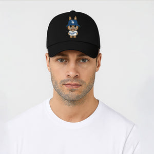 Labubu Cap, Cute Cartoon Character Baseball Hat for Men & Women, 5 Panel 100% Cotton Twill Cap M8408